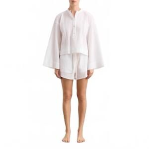 NEW BONDI BORN hastings relaxed sleeve top in white